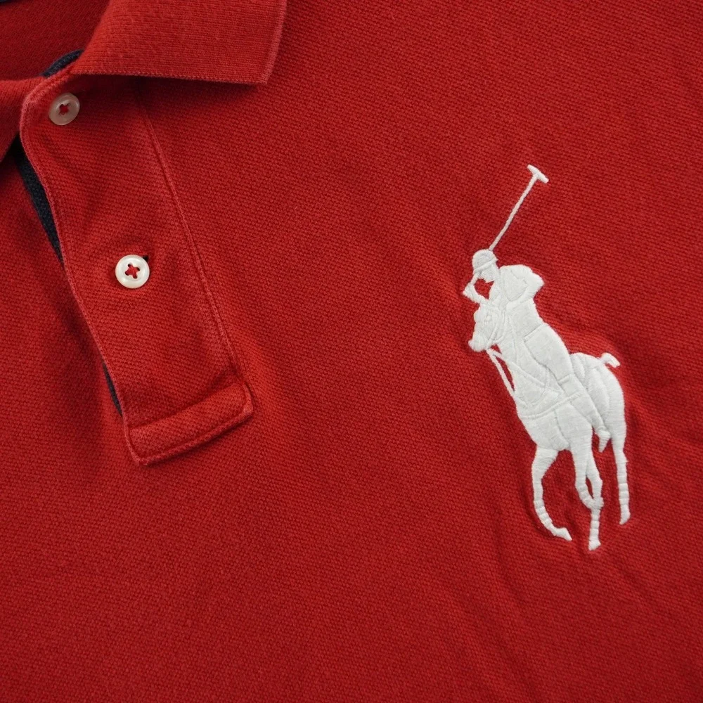 Polo Ralph Lauren Polo Shirt Mens XL Red Big Pony Custom Fit